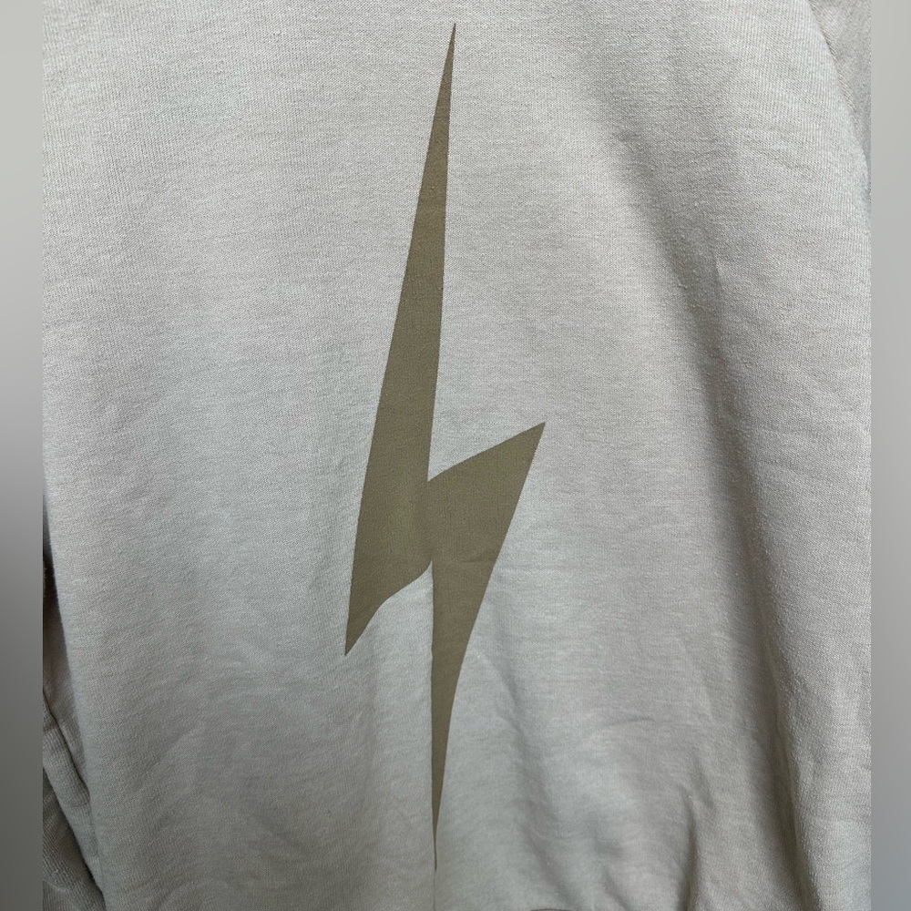 Aviator Nation Bolt Crewneck Sweatshirt; Sand/Mocha - XS - Picture 3 of 7